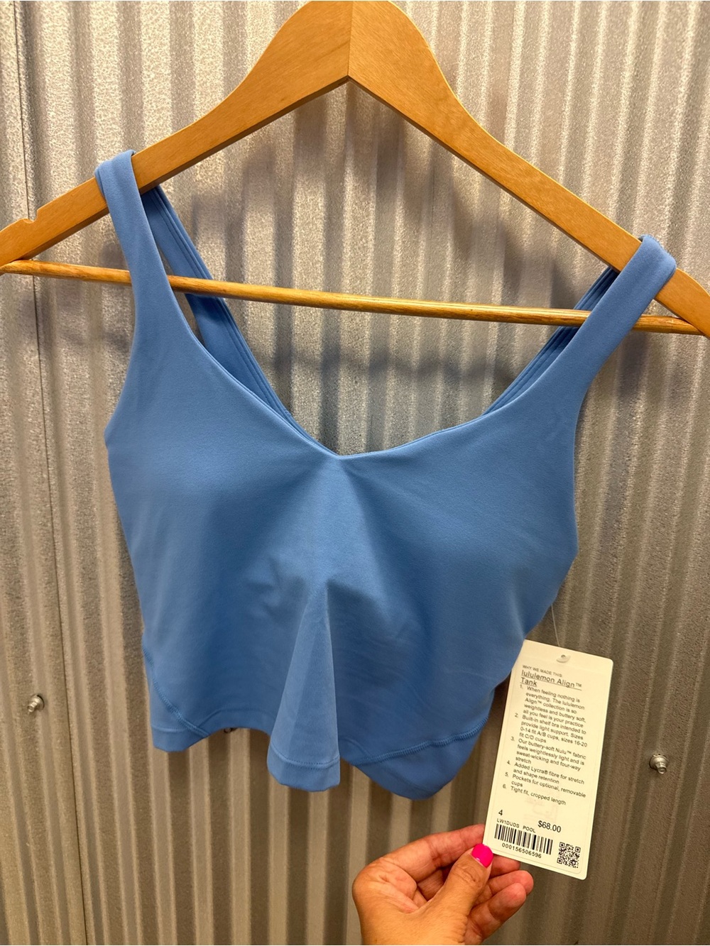 lululemon athletica Light Blue Cropped Tank Top